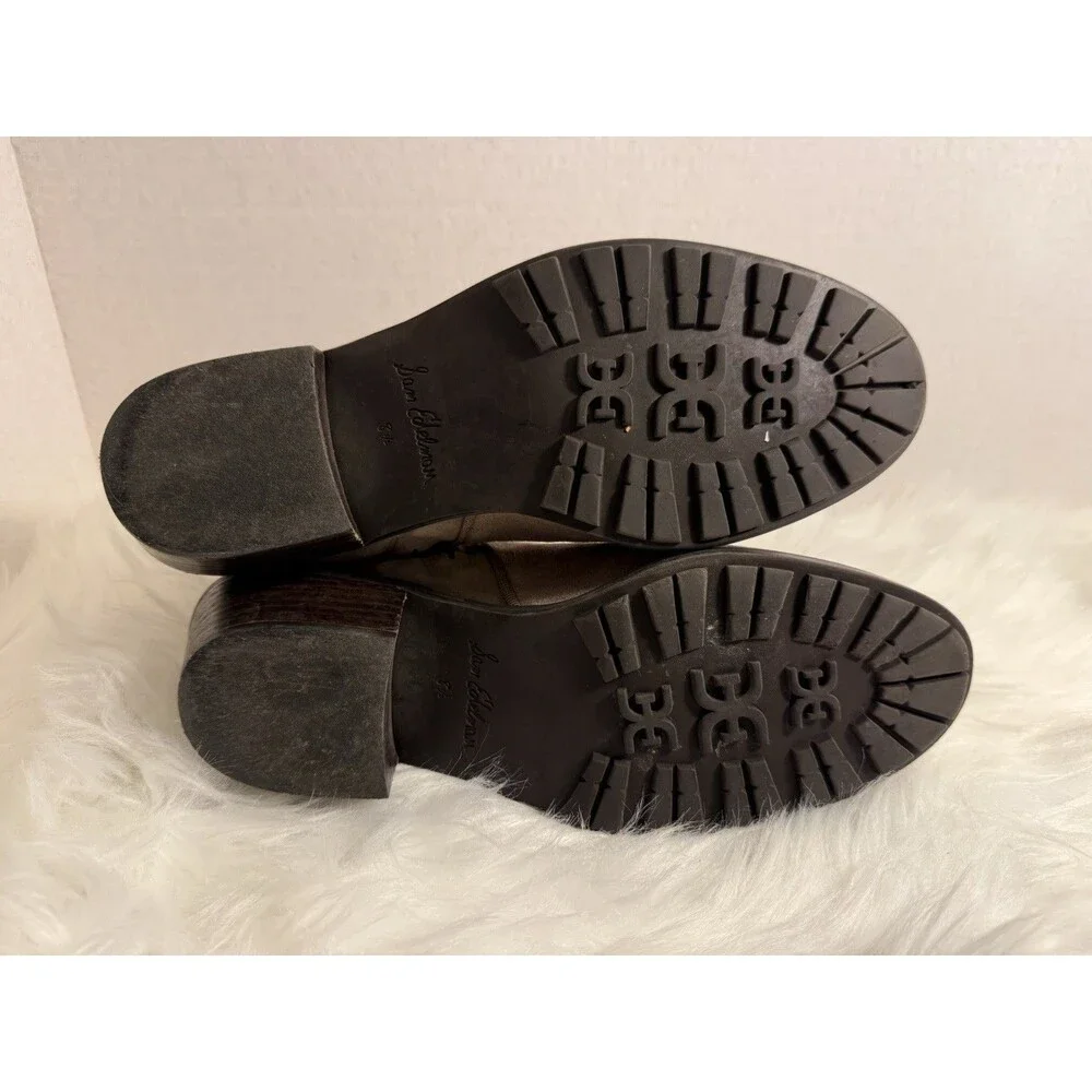 Sam Edelman Pryce Sz 8.5 Chelsea Suede Ankle Booties Boots Weatherproof